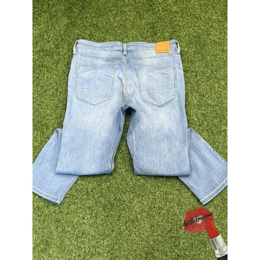 DU/ER Jeans Mens 36 x 32 Light Blue Jean Denim Stretch Pants DUER MFLS5150
